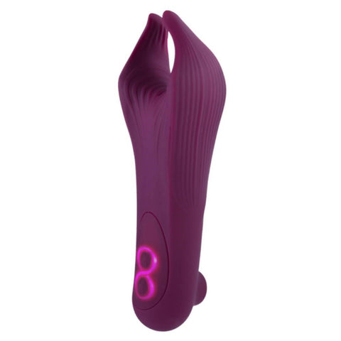 NANMA Twin Moist Multi Functional Rechargeable Stimulator Cock Ring - Clit Ticklers and Pulsators