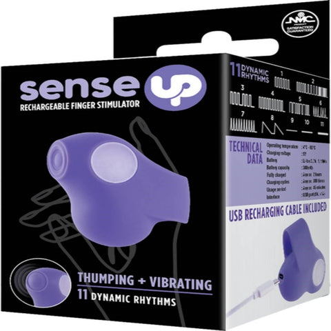 NANMA Corporation Sense Up Rechargeable 11 Functions Finger Stimulator Metal Ring - Finger and Tongue Vibrators