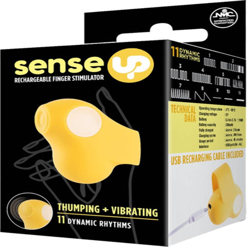 NANMA Corporation Sense Up Rechargeable 11 Functions Finger Stimulator Metal Ring - Finger and Tongue Vibrators