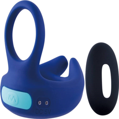 NANMA Corporation Giga Booster Dual Motor Vibrating Cock Ring with Scrotal Stimulator - Vibrating Cock Rings