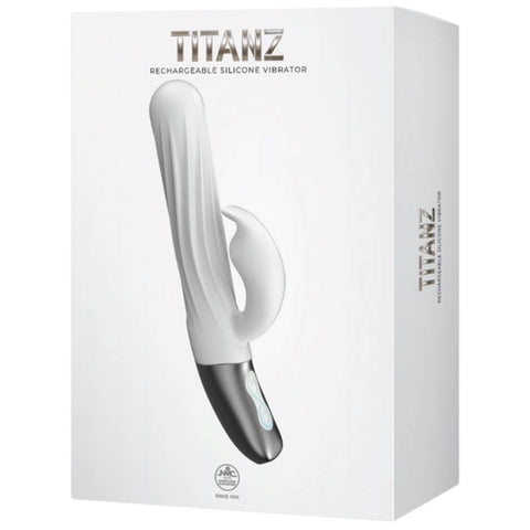 NANMA Corporation Titanz 10 Functions Thrusting Rabbit Rechargeable Silicone Vibrator - Rabbit Vibrators