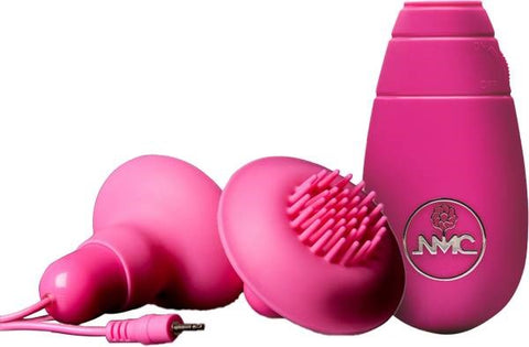 NANMA Excellent Power Double Trouble Nipple and Clit Teaser With Vibrating Bullet - Nipple and Clit Clamps