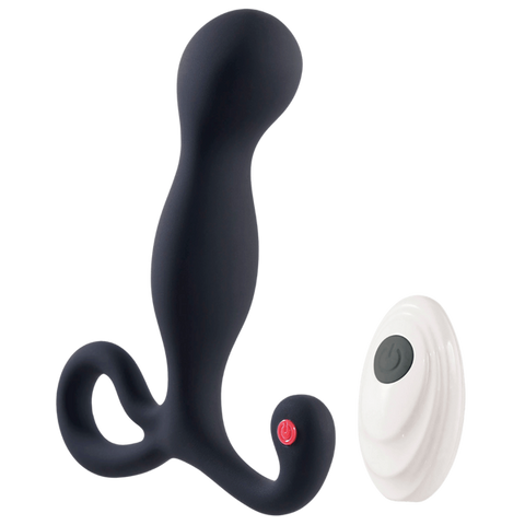 Deep Romance Remote Controlled Silicone Prostate Stimulator Black - Prostate Toys