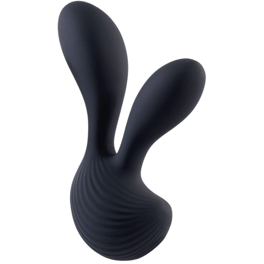 Deep Romance Dual Motors G Spot Silicone Vibrator Black - - G-Spot Vibrators