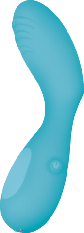 NANMA X. Major 10 Function Rechargeable Finger Vibrator Blue with Ring Design - Finger and Tongue Vibrators