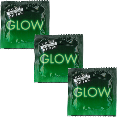 Four Seasons Glow N Dark Stretchy Condoms 144 Pack - - Condoms