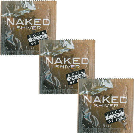 Four Seasons Naked Shiver Lubricated Condoms 54mm 144 Pack - Condoms