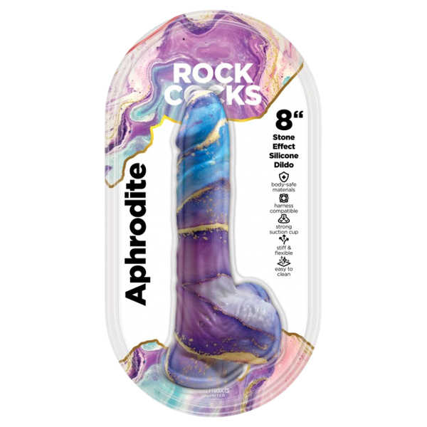Rock Cocks Aphrodite Realistic Textured Dildo 8 Inch - - Realistic Dildos