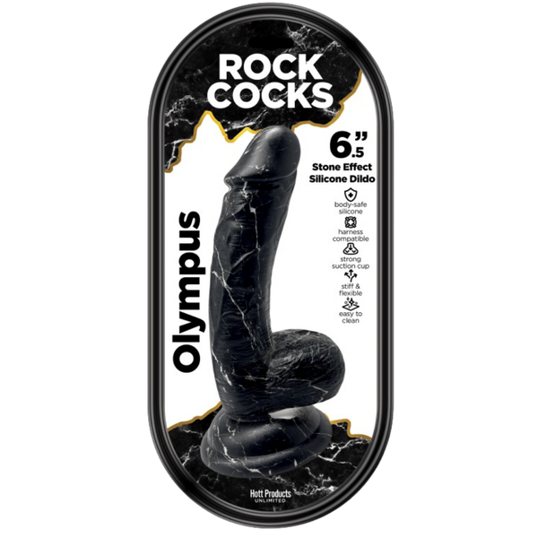 Rock Cocks Olympus Suction Cup Textured Realistic Dildo 6.5 Inch - - Realistic Dildos