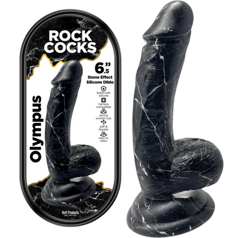 Rock Cocks Olympus Suction Cup Textured Realistic Dildo 6.5 Inch - Realistic Dildos