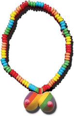 Rainbow Edible Boobie Candy Necklace - - Party Gifts and Novelties