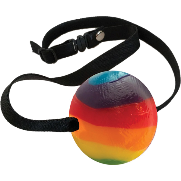 Rainbow Mouth Watering Edible Candy Ball Gag - - Party Gifts and Novelties