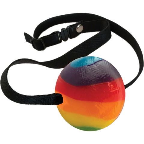 Hott Products Rainbow Mouth Watering Edible Candy Ball Gag - Party Gifts and Novelties