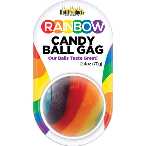 Hott Products Rainbow Mouth Watering Edible Candy Ball Gag - Party Gifts and Novelties