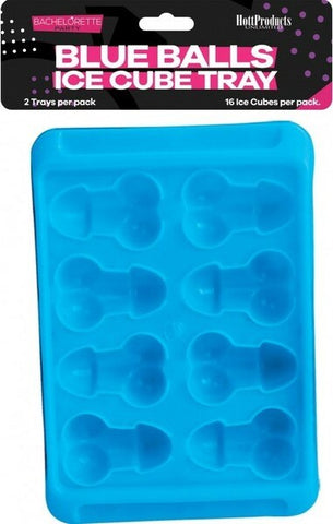 Hott Products Blue Balls Penis & Balls Shaped Ice Cube Tray - Party Gifts and Novelties