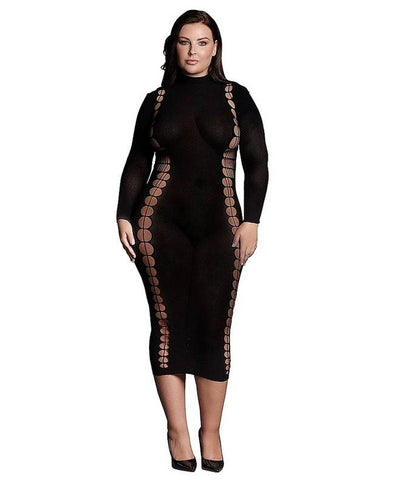 Shots Toys Le Desir Shade Carme XI Womens Dress with Turtleneck Black Bodycon - Skirts And Club Wear