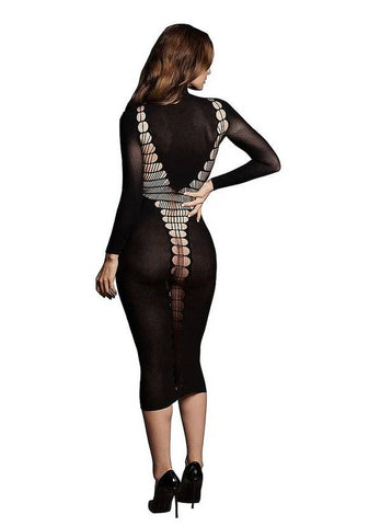 Shots Toys Le Desir Shade Carme XI Womens Dress with Turtleneck Black Bodycon - Skirts And Club Wear