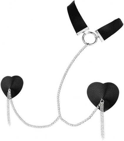 Hott Products Dominatrix Nipplicious Women Nipple Pasties Black Satin Design - Breast and Nipple Toys