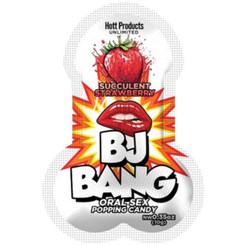 Hott Products BJ Bang Popping Oral Sex Edible Candy with Cock Ring - Party Gifts and Novelties