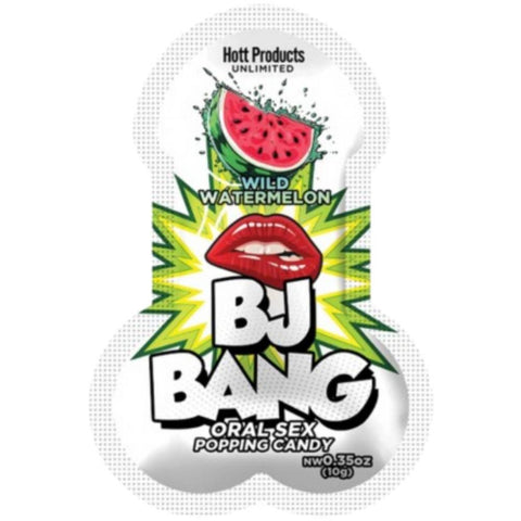 Hott Products BJ Bang Popping Oral Sex Edible Candy with Cock Ring - Party Gifts and Novelties
