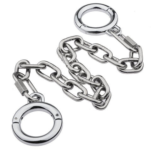 BDStyle Class Stainless Steel BDSM Play Toe Cuffs with Allen Screw Lock - Steel Sex Toys