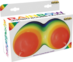 Rainbow Jumbow Boobie Shape Novelty Candle - - Party Gifts and Novelties