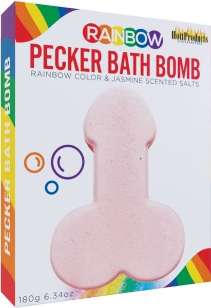 Rainbow Naughty Pecker Shape Bath Balm - - Party Gifts and Novelties