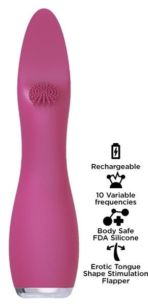 Star Dust Lightspeed Ultrasonic Flapper 10 Function G Spot Vibrator - - G-Spot Vibrators
