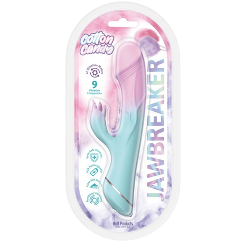 Hott Products Jawbreaker USB Rechargeable Rabbit Vibrator Cotton Candy - Rabbit Vibrators