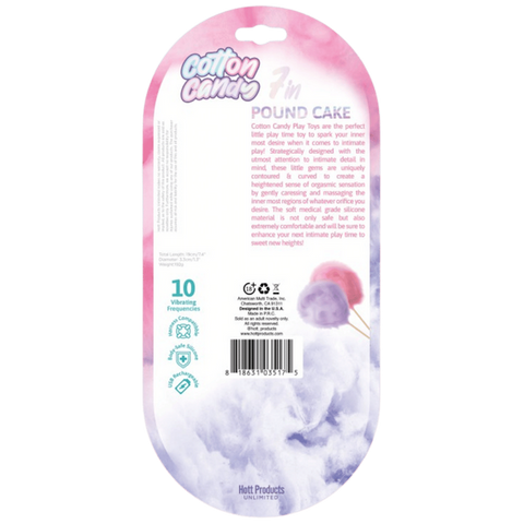 Hott Products Poundcake 10 Function Vibrating Dildo Cotton Candy - Vibrating Dildos