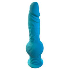 Hott Products Throb 10 Function Thrusting Dildo Vibrator Teal - - Vibrating Dildos