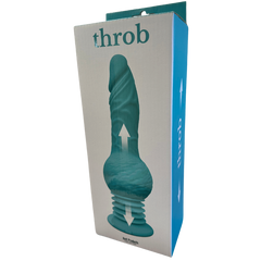 Hott Products Throb 10 Function Thrusting Dildo Vibrator Teal - - Vibrating Dildos