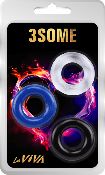 La Viva 3Some Stretchy Cock Rings Set - - Stretchy Cock Rings