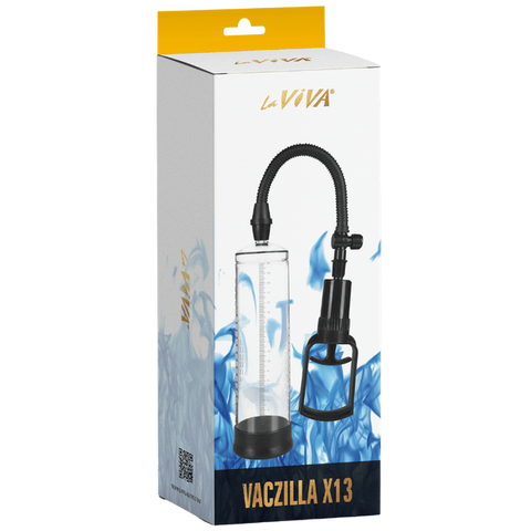 XR Brands Vaczilla X13 Master Grip Latex Free Penis Pump with Finger Pull - Penis Pumps And Stretchers