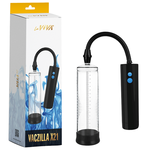 Vaczilla X21 Rechargeable 3 Speed Cylinder Penis Pump - - Penis Pumps And Stretchers