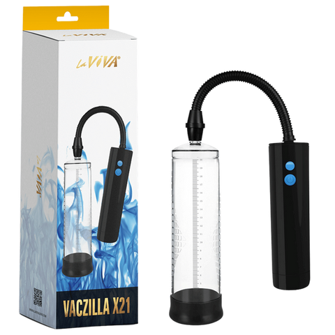 Vaczilla X21 Rechargeable 3 Speed Cylinder Penis Pump - Penis Pumps And Stretchers