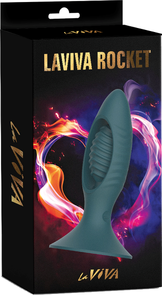 La Viva Remote Control Rocket Butt Plug Teal - - Butt Plugs