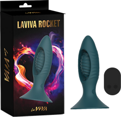 La Viva Remote Control Rocket Butt Plug Teal - - Butt Plugs