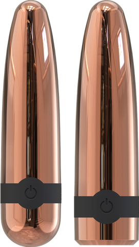 La Viva Quake Shell Multi Function Bullet Vibrator Rose Gold - Bullet Vibrators