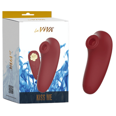 La Viva Kiss Me Clitoral Sucking Personal Massager Ruby Red - - Clit Ticklers and Pulsators