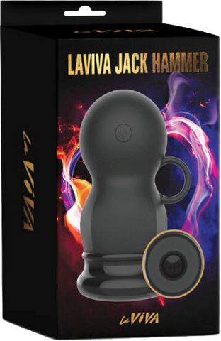 La Viva Jack Hammer Multi Function Male Masturbator Black - Masturbators and Strokers