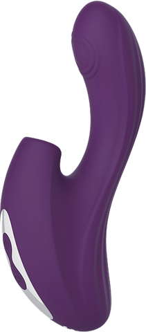 La Viva Zirconia Sucking & Knocking Rabbit Vibrator Purple - Rabbit Vibrators