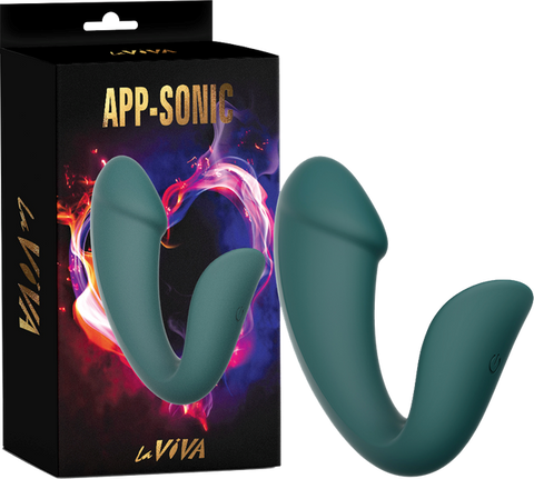 La Viva App Sonic 10 Function App Controlled G Spot Vibrator Teal - G-Spot Vibrators