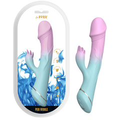 La Viva Peri Winkle USB Rechargeable Rabbit Massager Pink / Blue - - Rabbit Vibrators