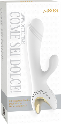 La Viva Come Sei Dolce 20 Function Rabbit Massager White - Rabbit Vibrators