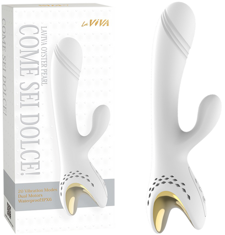 La Viva Come Sei Dolce 20 Function Rabbit Massager White - Rabbit Vibrators