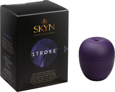Ansell Skyn Stroke Super Soft Male Masturbator Device with Vibrating Ring - Masturbators and Strokers