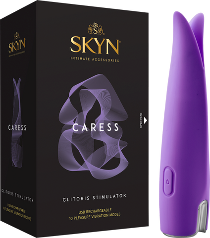 Skyn Caress 10 Function Rechargeable Clitoral Stimulator - Clit Ticklers and Pulsators
