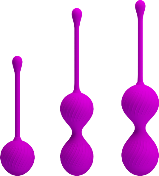 Pretty Love Kegel Exerciser Ball Kit Purple - - Love Eggs and Kegel Exercisers