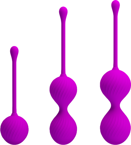 Pretty Love Kegel Exerciser Ball Kit Purple - Love Eggs and Kegel Exercisers